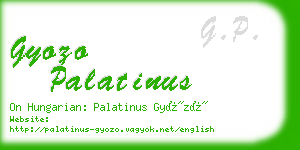 gyozo palatinus business card